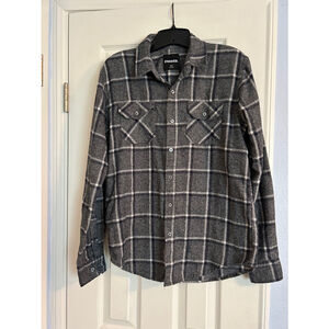 🔵Men's RSQ Plaid Shirt Small Gray